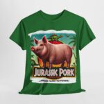 Jurassic Park - unique t-shirt - Jurassic Pork - From Farm to Fossil! 