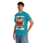 Jurassic Park - funny t-shirt - Jurassic Pork - From Farm to Fossil! 