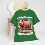 Jurassic Park - iconic t-shirt - Jurassic Pork - From Farm to Fossil! 