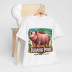 Jurassic Park - funny t-shirt - Jurassic Pork - From Farm to Fossil! 