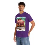 Jurassic Park - cotton t-shirt - Jurassic Pork - From Farm to Fossil! 