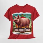 Jurassic Park - graphic t-shirt - Jurassic Pork - From Farm to Fossil! 