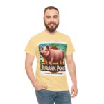 Jurassic Park - funny t-shirt - Jurassic Pork - From Farm to Fossil! 